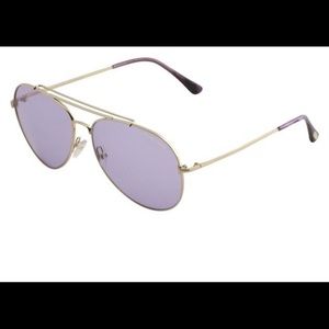 Tom Ford Purple Women's Indiana TF497 TF/497 Fashion Pilot Sunglasses